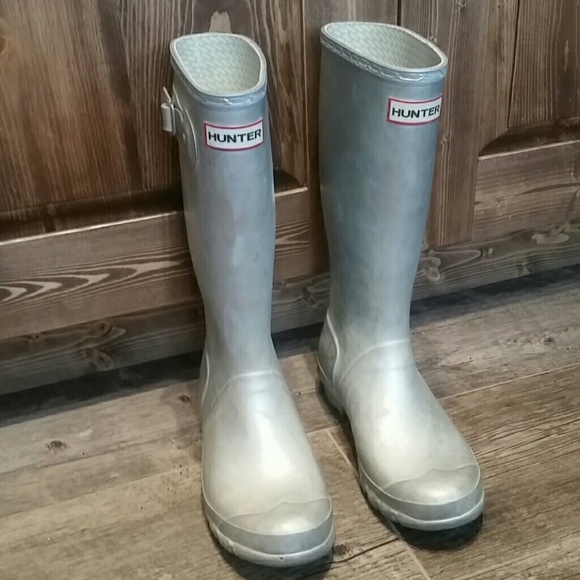 Hunter Shoes - Hunter silver boots